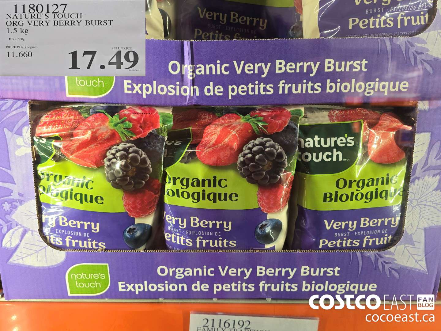 1180127 NATURE'S TOUCH VERY BERRY BURST 1.5 KG $17.49