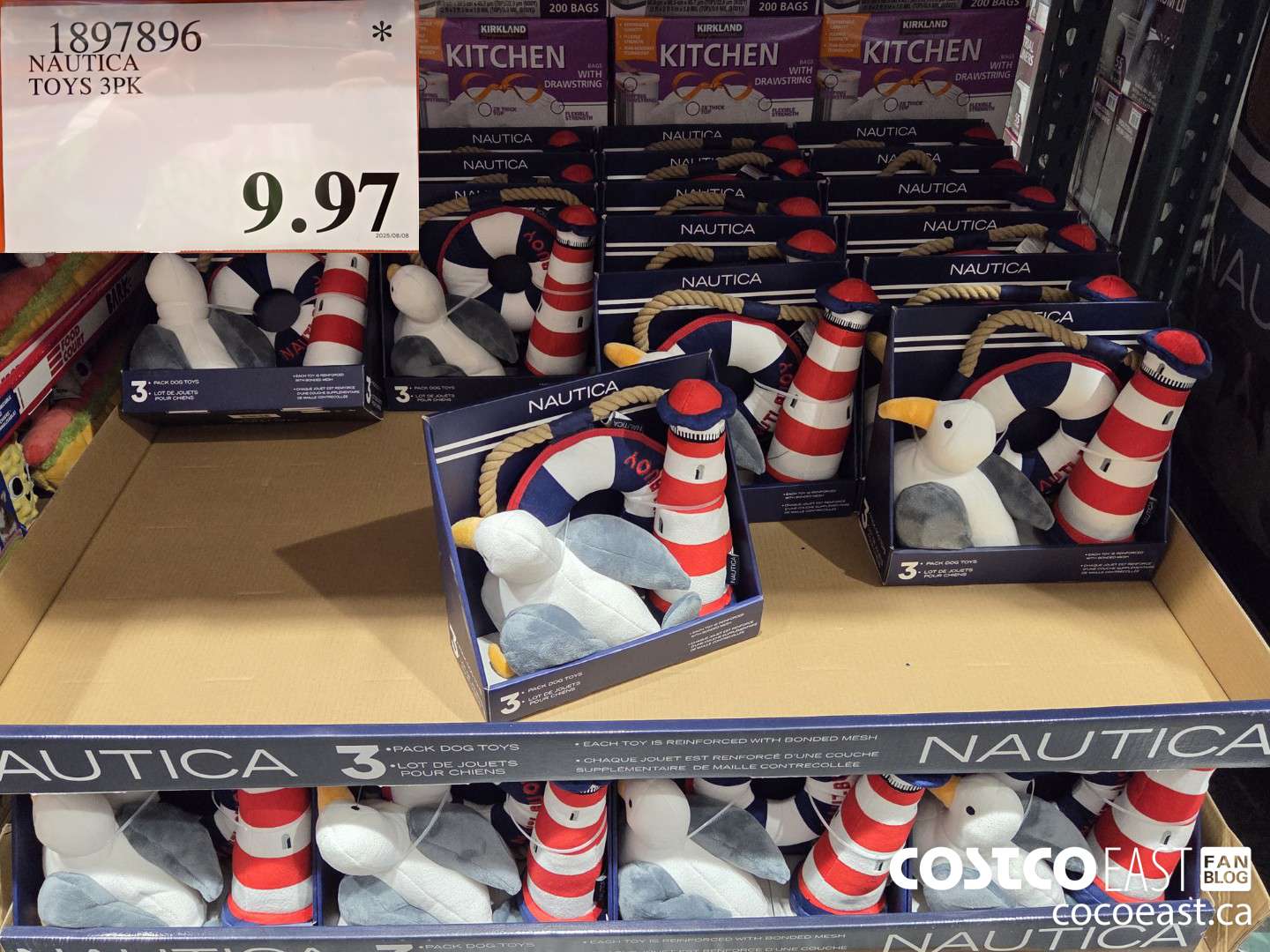 1897896 NAUTICA DOG TOYS 3PK  $9.97