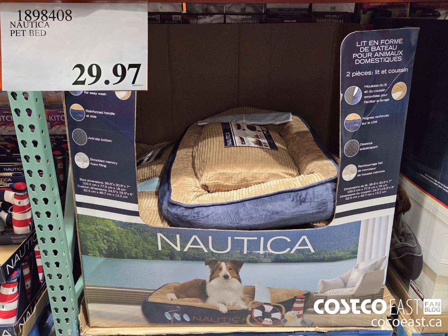 1898408 NAUTICA PET BED $29.97