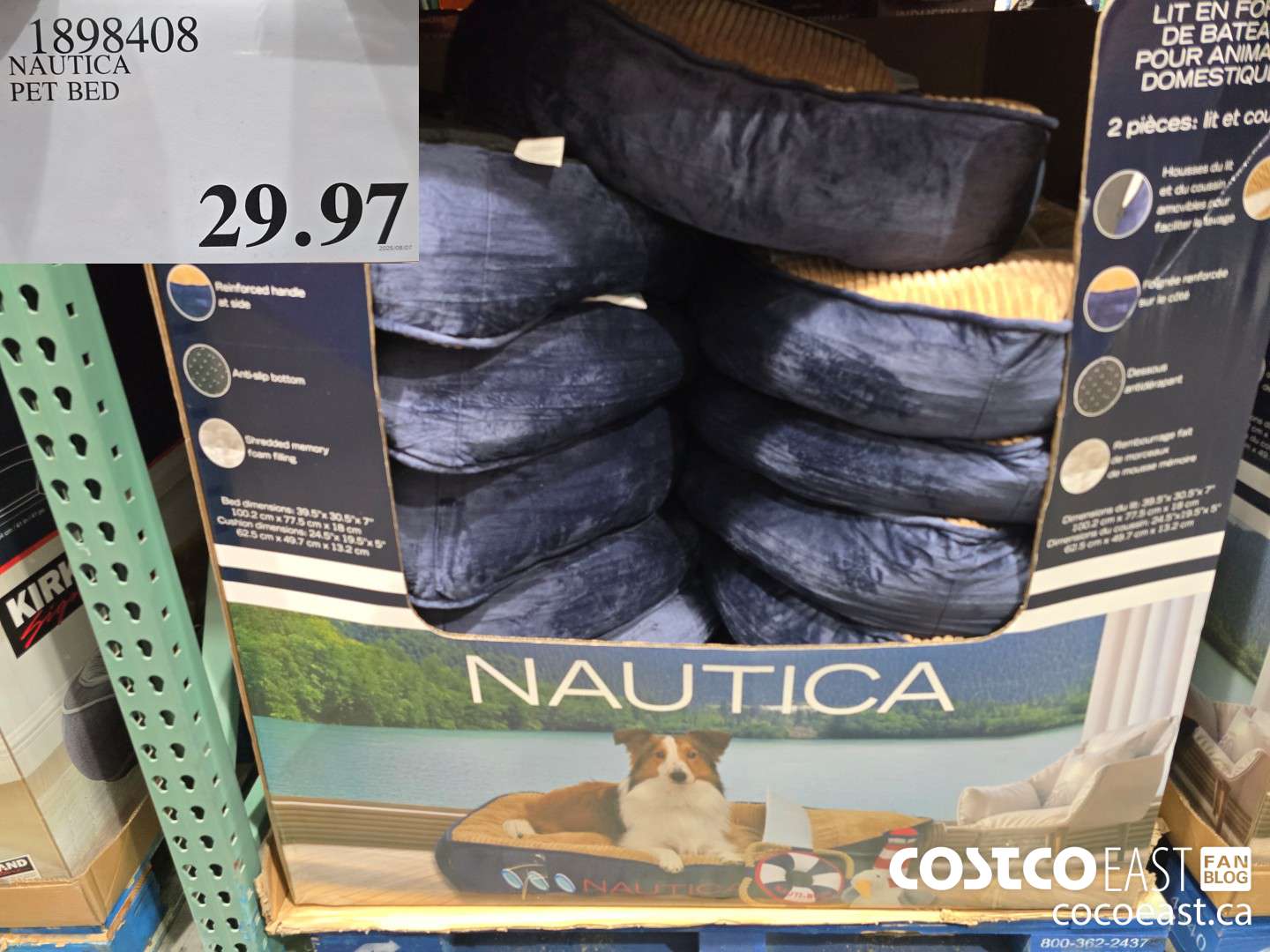 1898408 NAUTICA PET BED $29.97