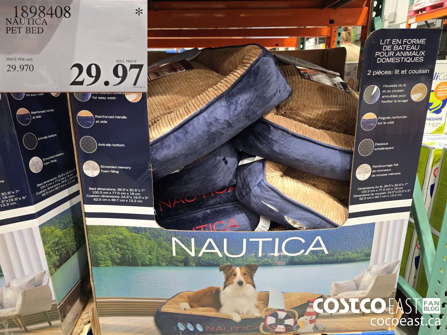 1898408 NAUTICA PET BED $29.97
