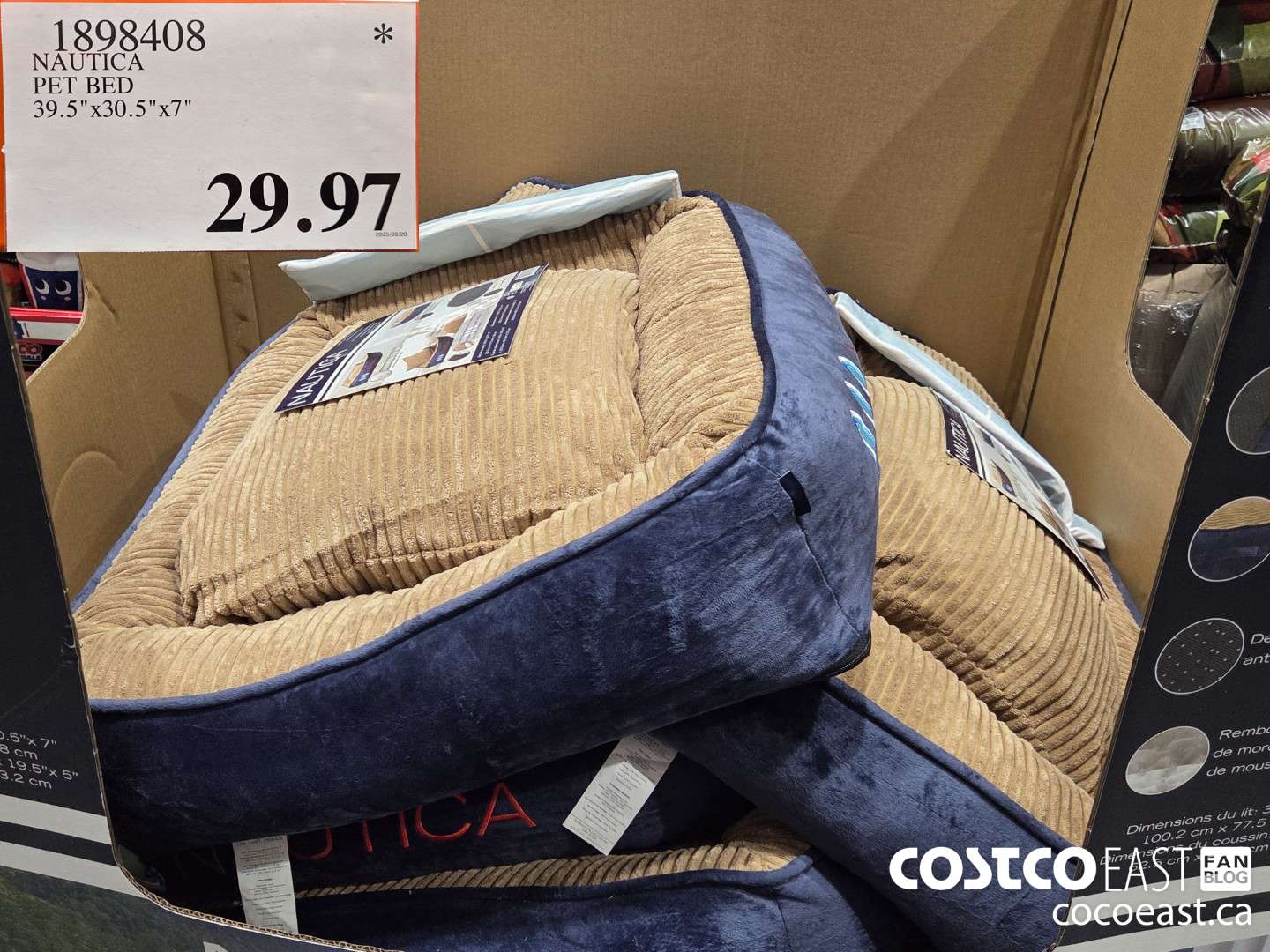 1898408 NAUTICA PET BED $29.97