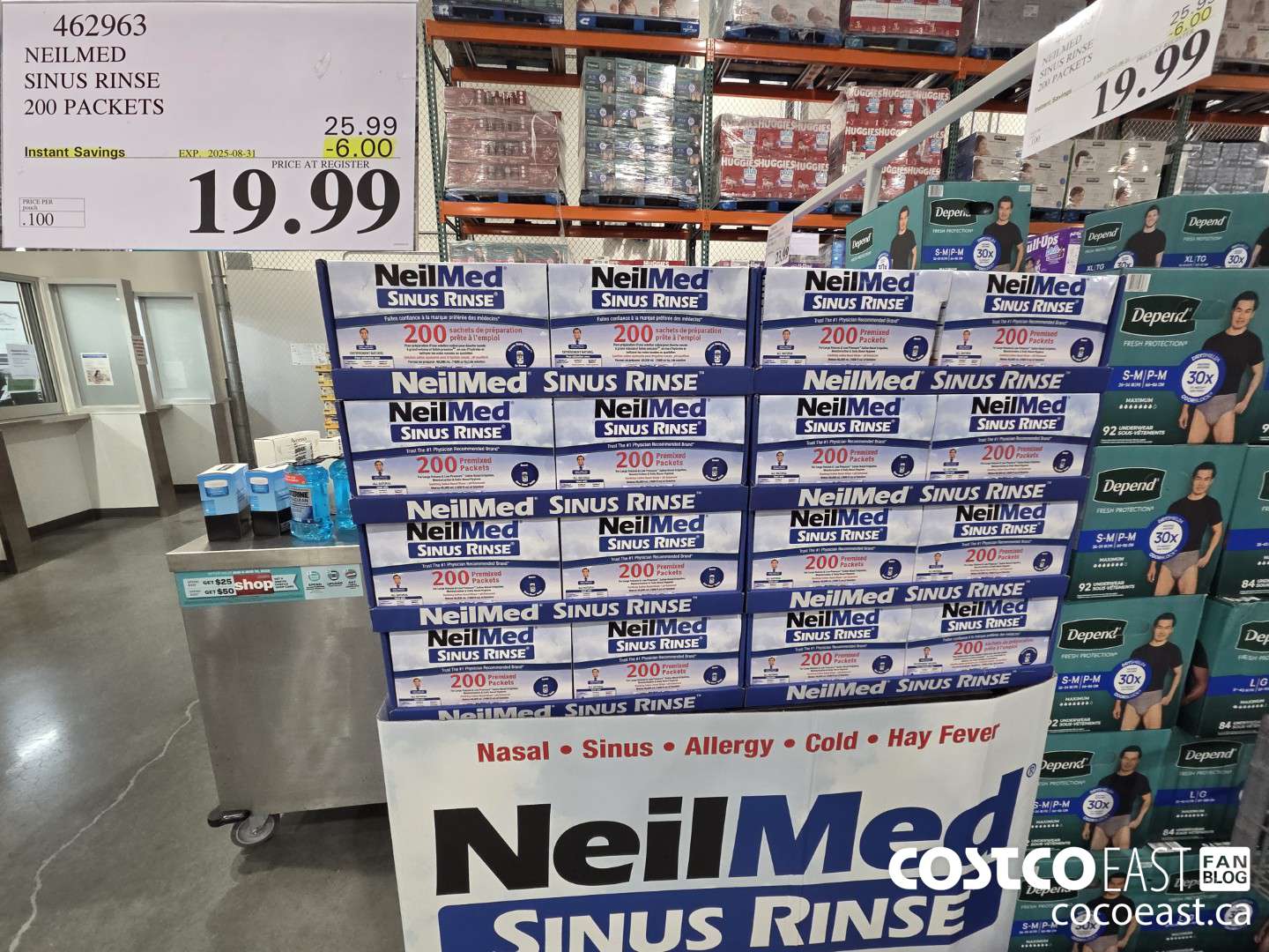 462963 NEILMED SINUS RINSE 200 PACKETS ($6.00 INSTANT SAVINGS EXPIRES ON 2025-08-31) $19.99