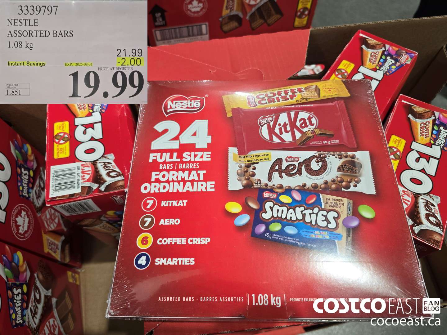 3339797 NESTLE ASSORTED BARS 1.08 KG ($2.00 INSTANT SAVINGS EXPIRES ON 2025-08-31) $19.99