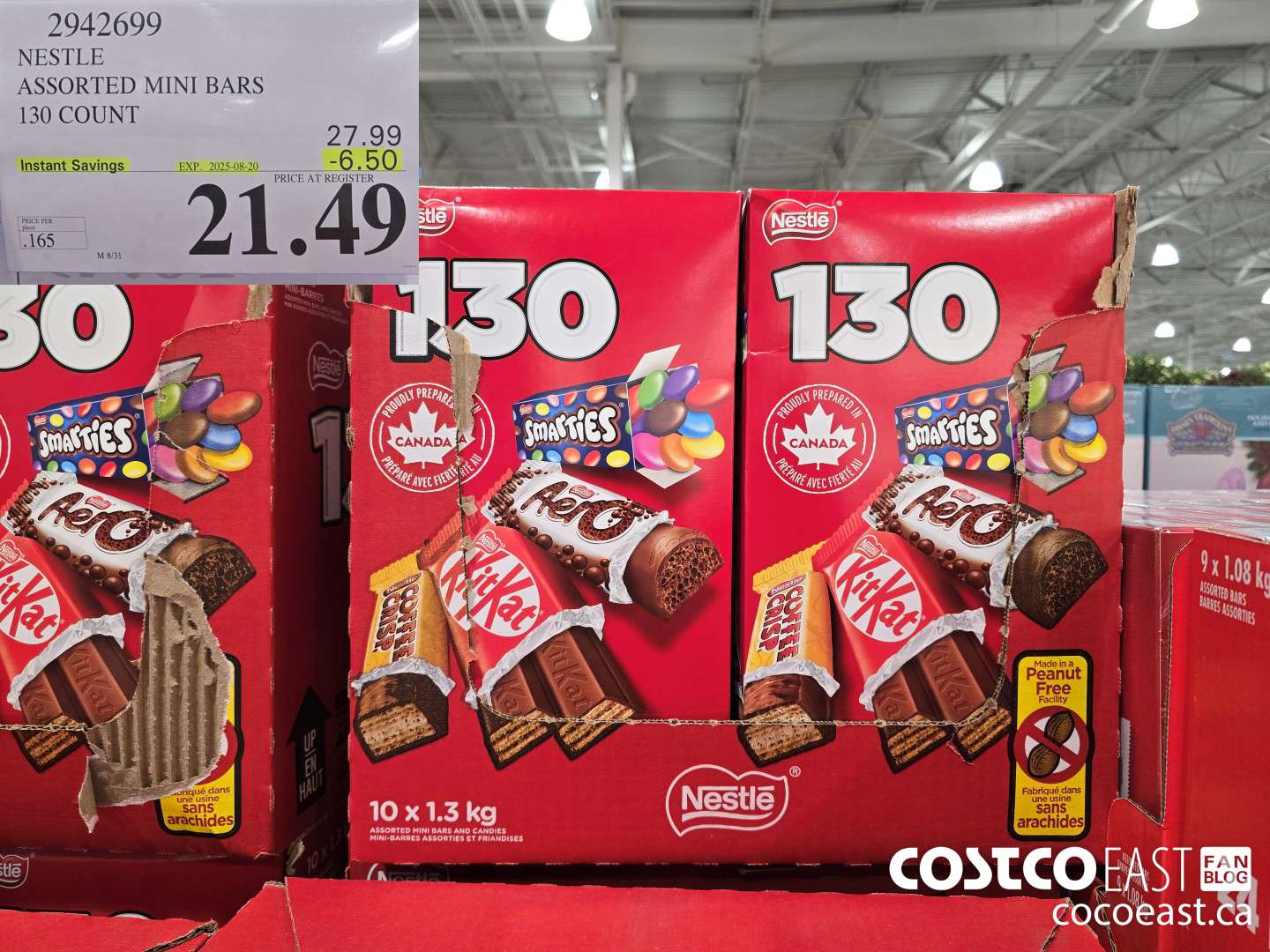 2942699 NESTLE ASSORTED MINI BARS 130 CT ($6.50 INSTANT SAVINGS EXPIRES ON 2025-08-20) $21.49