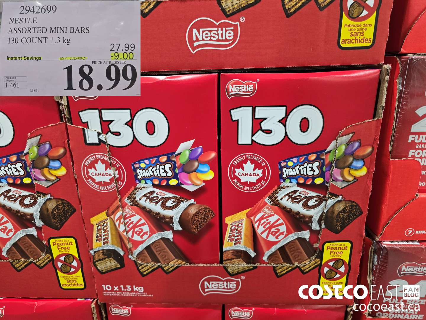 2942699 NESTLE ASSORTED MINI BARS 130 CT ($9.00 INSTANT SAVINGS EXPIRES ON 2025-08-24) $18.99