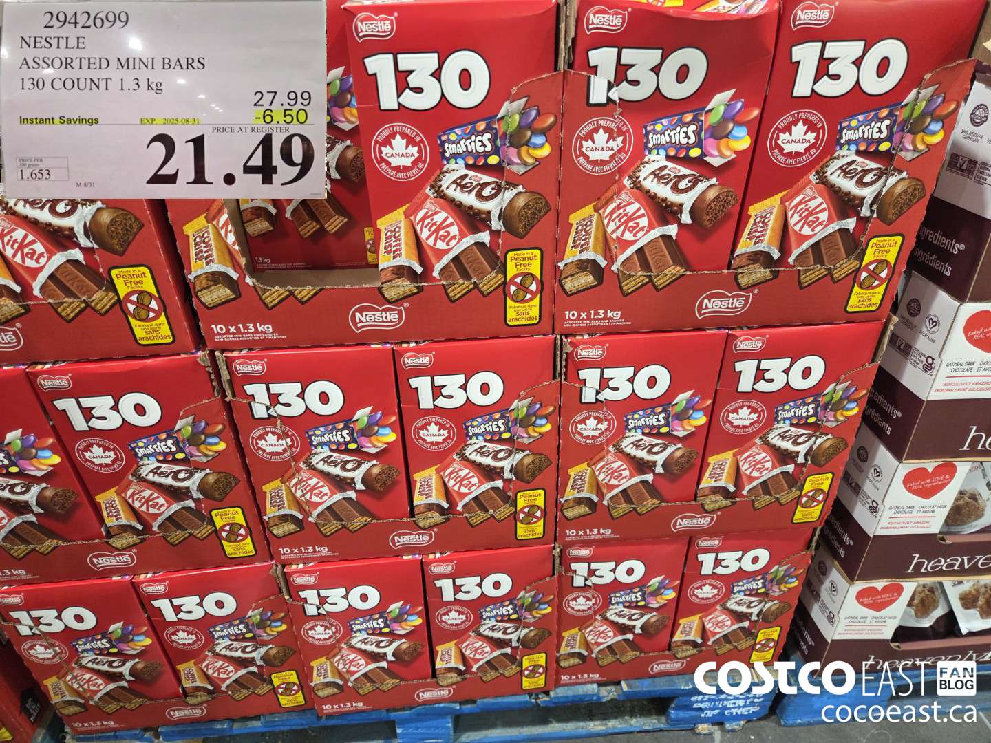 2942699 NESTLE ASSORTED MINI BARS 130 CT ($6.50 INSTANT SAVINGS EXPIRES ON 2025-08-31) $21.49