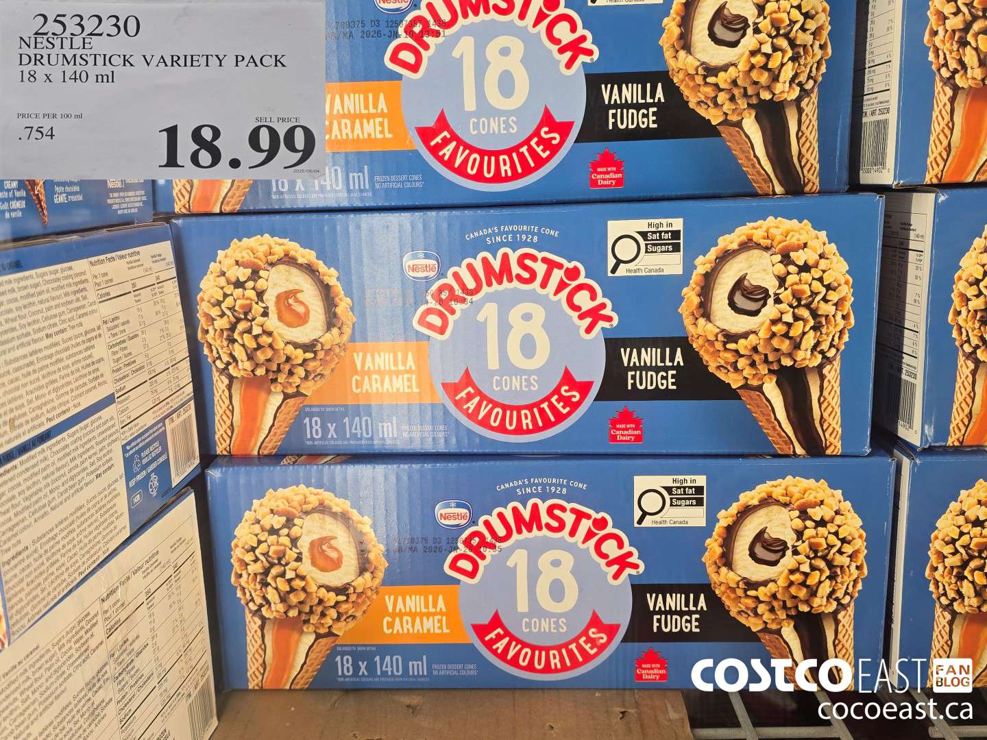253230 NESTLE DRUMSTICK VARIETY PACK 18 X 140 ML $18.99