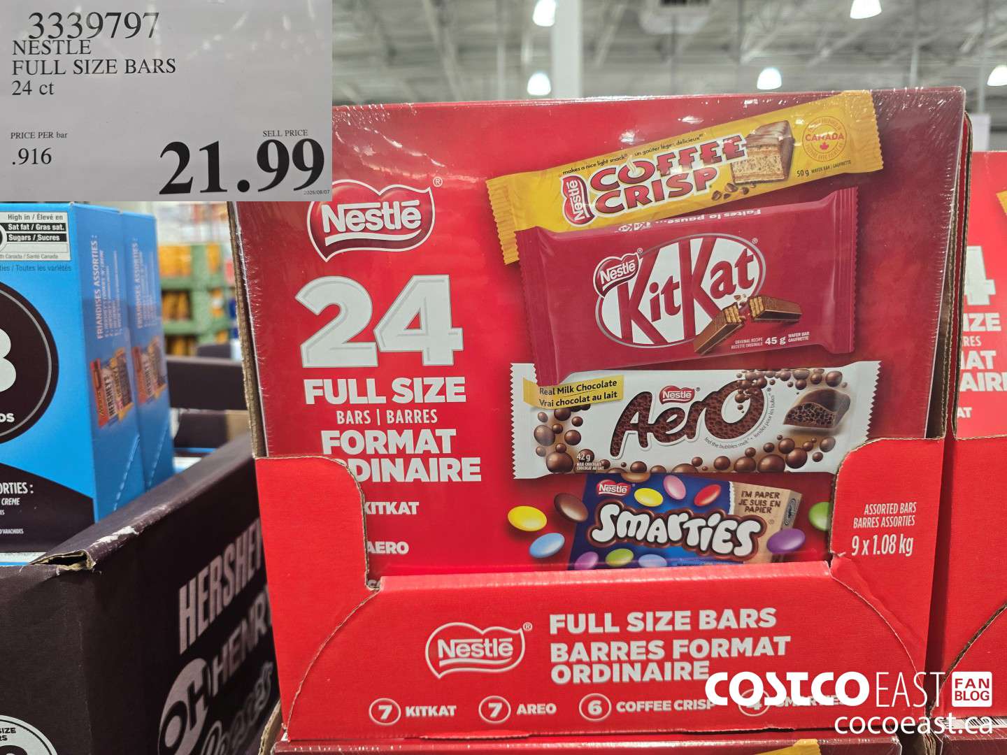 3339797 NESTLE FULL SIZE BARS 24 CT $21.99