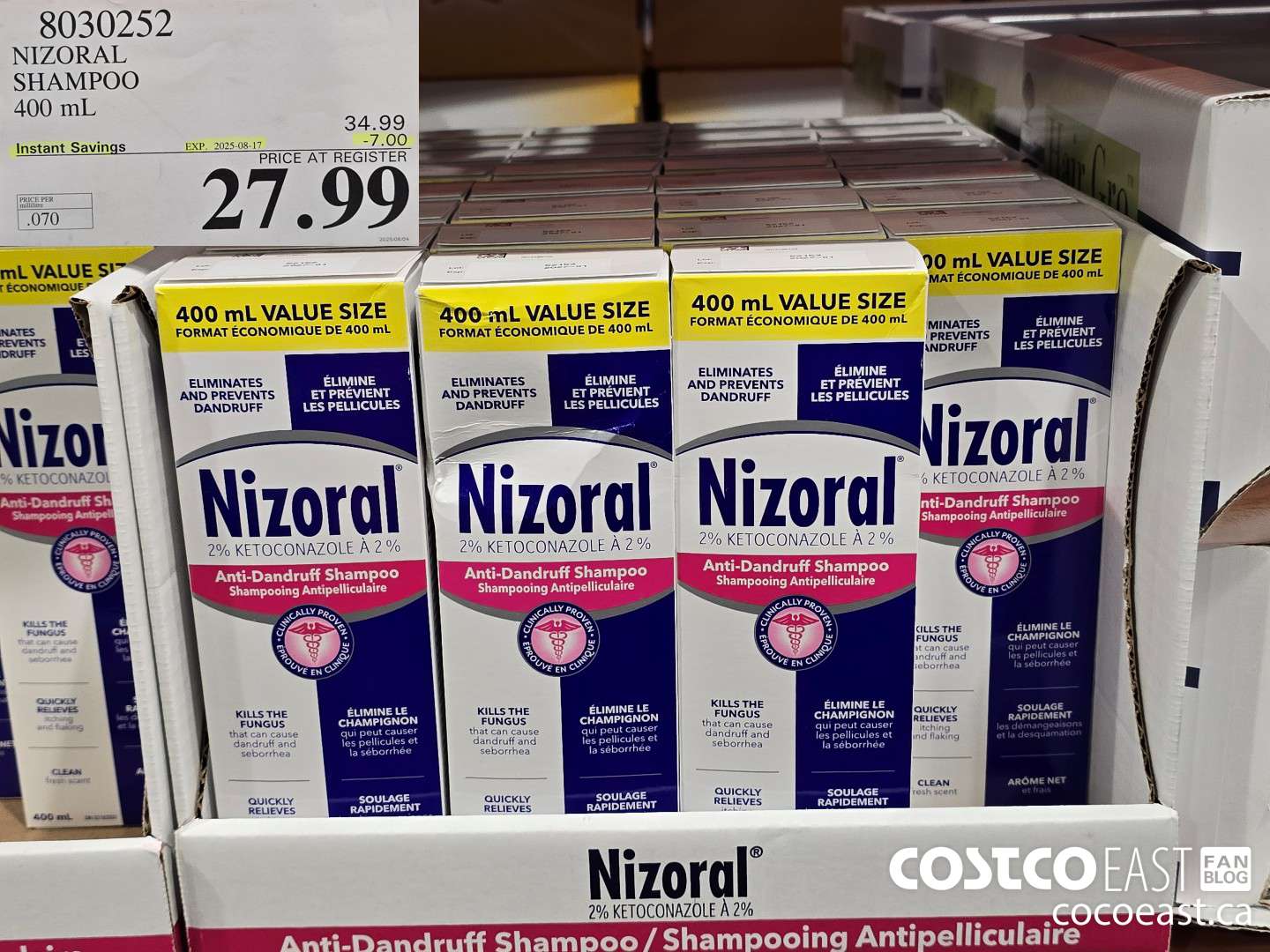 8030252 NIZORAL SHAMPOO 400 ML ($7.00 INSTANT SAVINGS EXPIRES ON 2025-08-17) $27.99