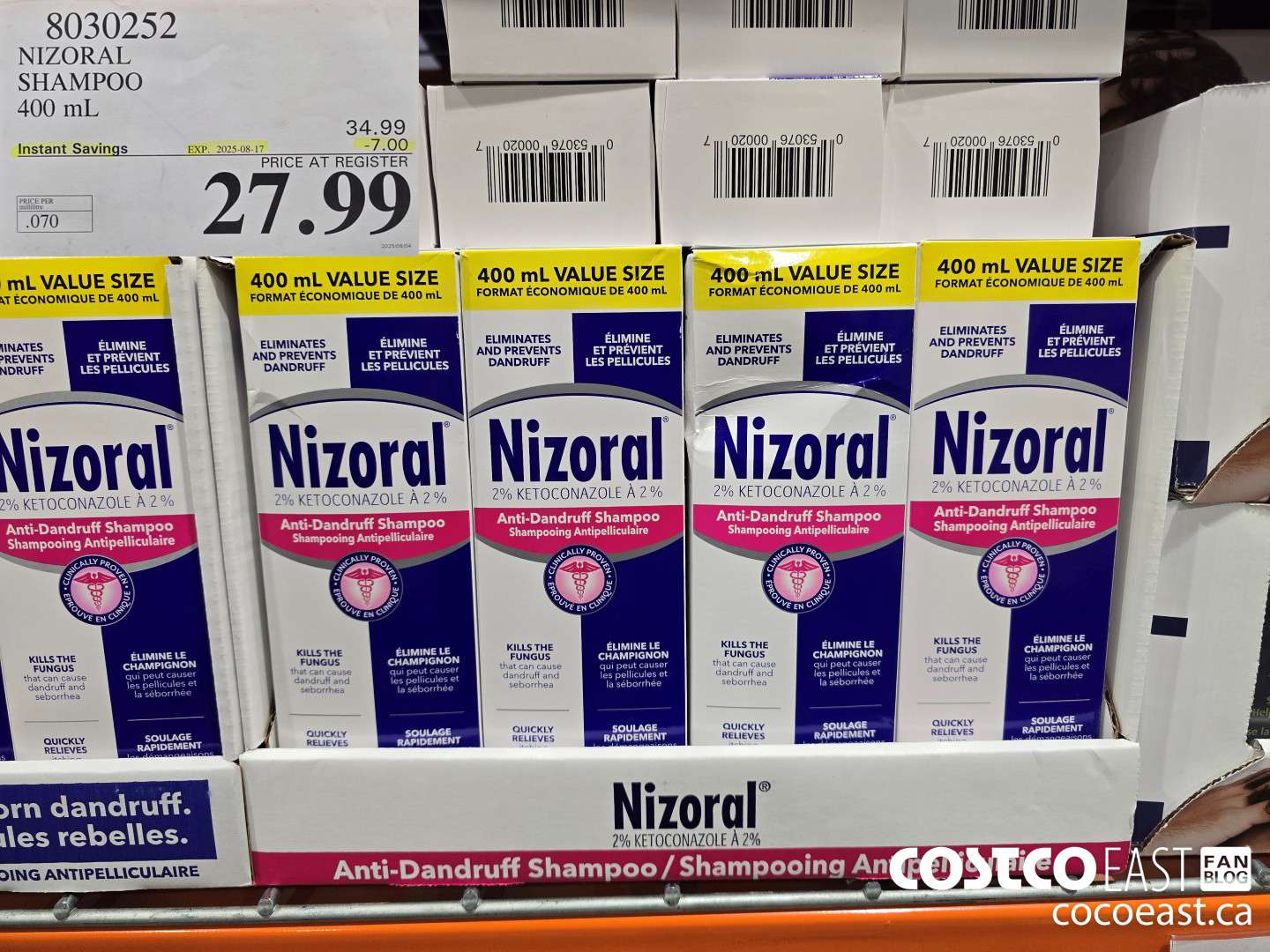 8030252 NIZORAL SHAMPOO 400 ML ($7.00 INSTANT SAVINGS EXPIRES ON 2025-08-17) $27.99