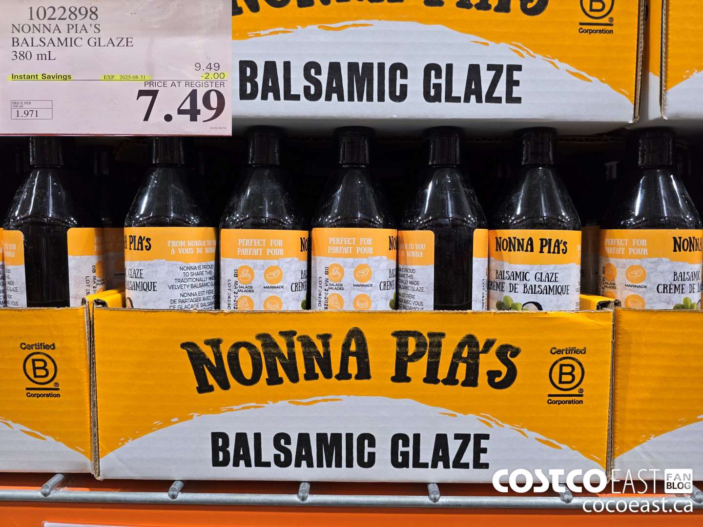 1022898 NONNA PIA'S BALSAMIC GLAZE 380 mL ($2.00 INSTANT SAVINGS EXPIRES ON 2025-08-31) $7.49