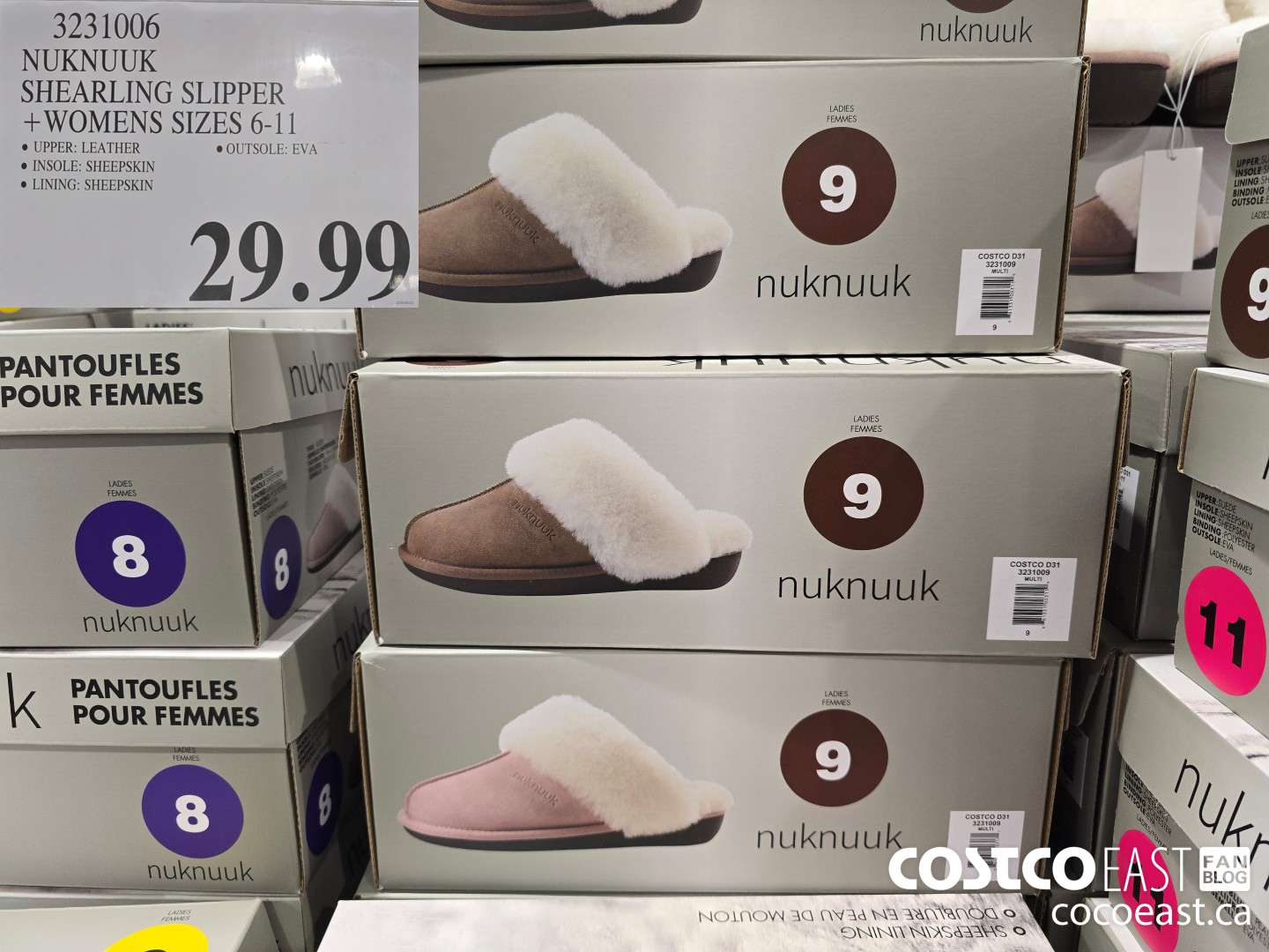 3231006 NUKNUUK SHEARLING SLIPPER + LADIES SIZES 6-11 $29.99