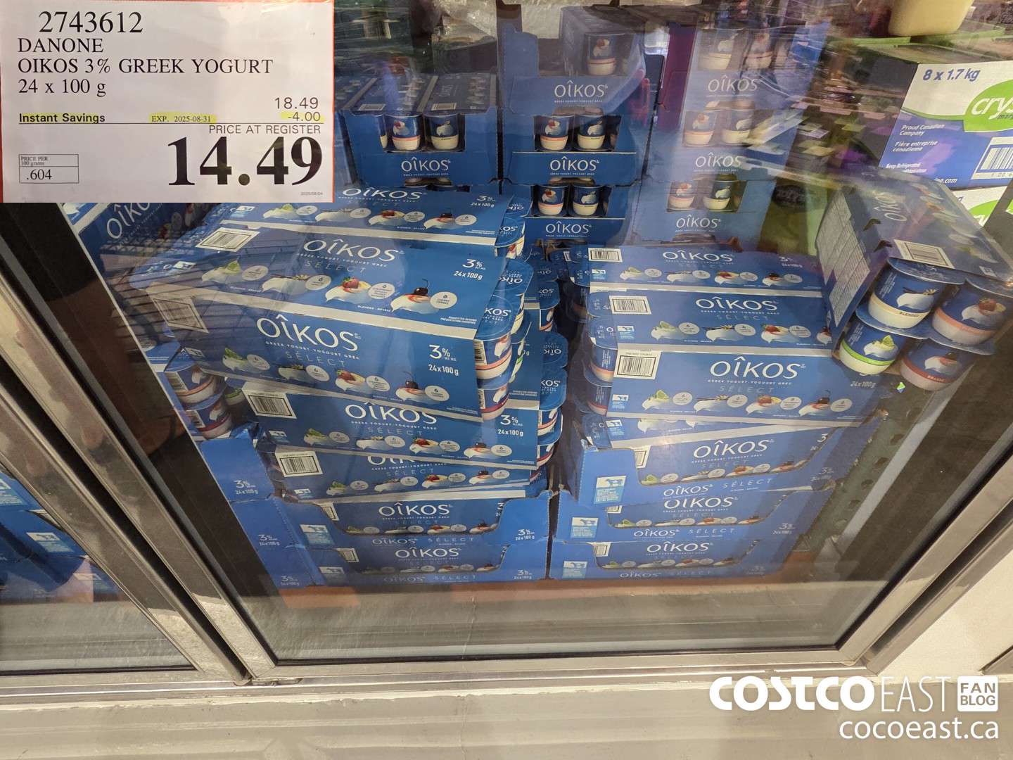 2743612 OIKOS 3% GREEK YOGURT 24 x 100g ($4.00 INSTANT SAVINGS EXPIRES ON 2025-08-31) $14.49