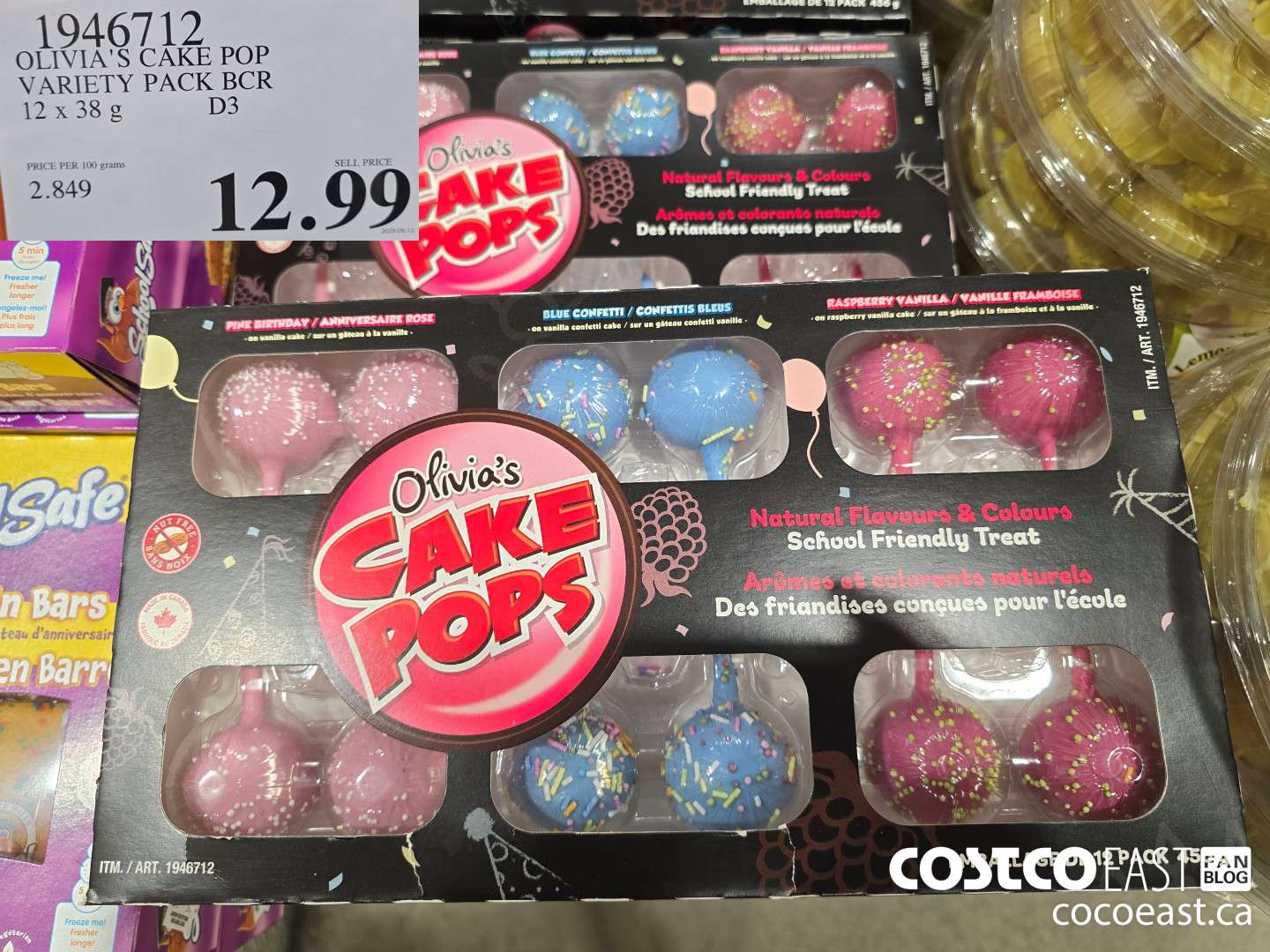 1946712 OLIVIA'S CAKE POP VARIETY PACK BCR 12 x 38g $12.99