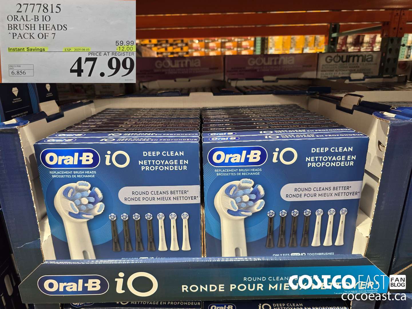 2777815 ORAL-B IO BRUSH HEADS “PACK OF 7 ($12.00 INSTANT SAVINGS EXPIRES ON 2025-08-03) $47.99