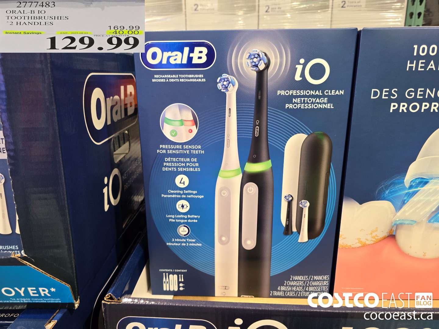 2777483 ORAL-B IO TOOTHBRUSHES 2 HANDLES ($40.00 INSTANT SAVINGS EXPIRES ON 2025-08-03) $129.99