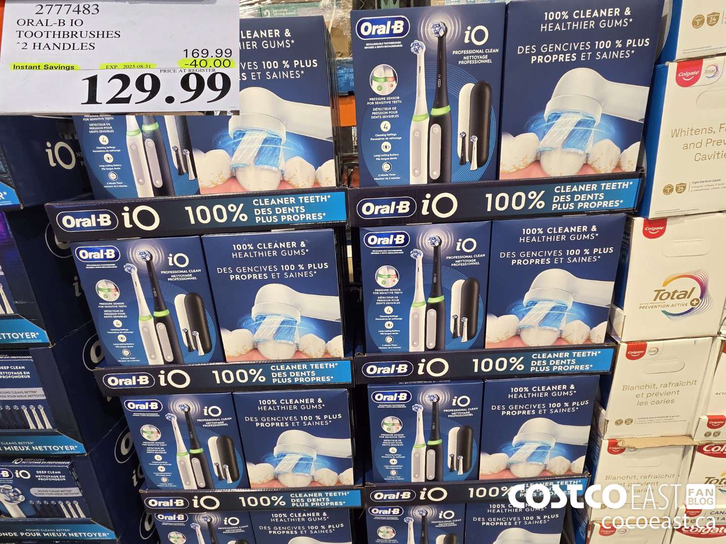 2777483 ORAL-B IO TOOTHBRUSHES 2 HANDLES ($40.00 INSTANT SAVINGS EXPIRES ON 2025-08-31) $129.99