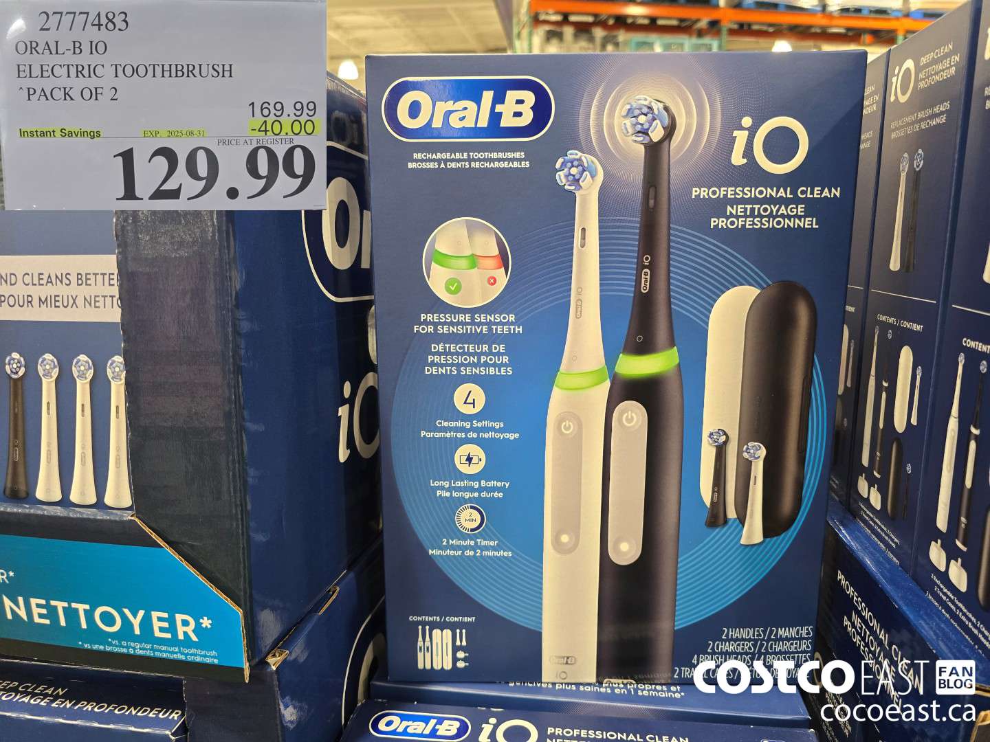 2777483 ORAL-B IO TOOTHBRUSHES 2 HANDLES ($40.00 INSTANT SAVINGS EXPIRES ON 2025-08-31) $129.99