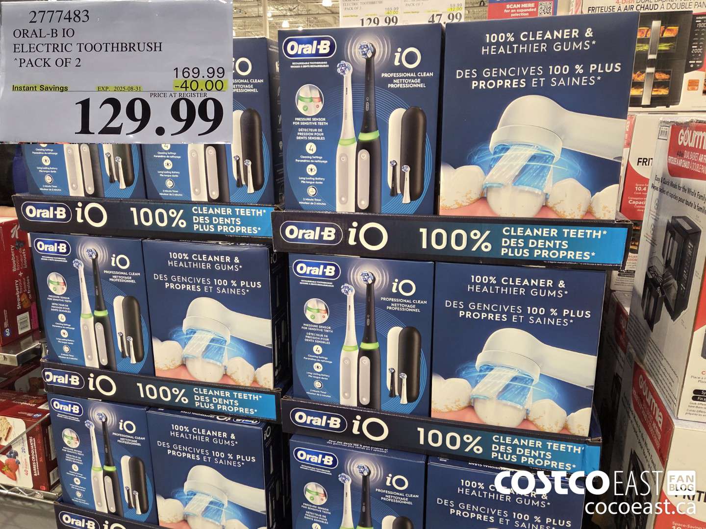 2777483 ORAL-B IO TOOTHBRUSHES 2 HANDLES ($40.00 INSTANT SAVINGS EXPIRES ON 2025-08-31) $129.99