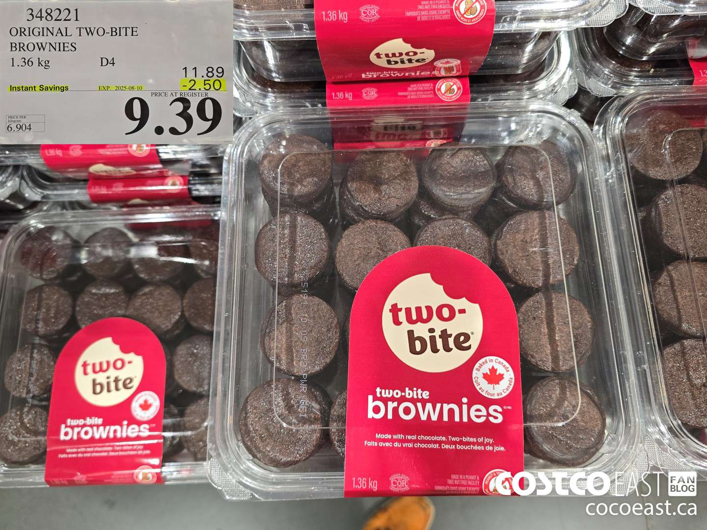 348221 ORIGINAL TWO-BITE BROWNIES 1.36 kg ($2.50 INSTANT SAVINGS EXPIRES ON 2025-08-10) $9.39