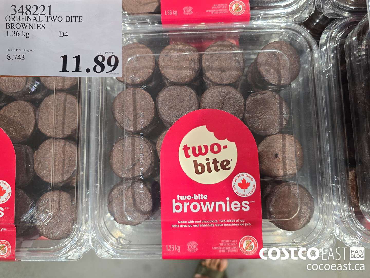 348221 ORIGINAL TWO-BITE BROWNIES 1.36 kg $11.89