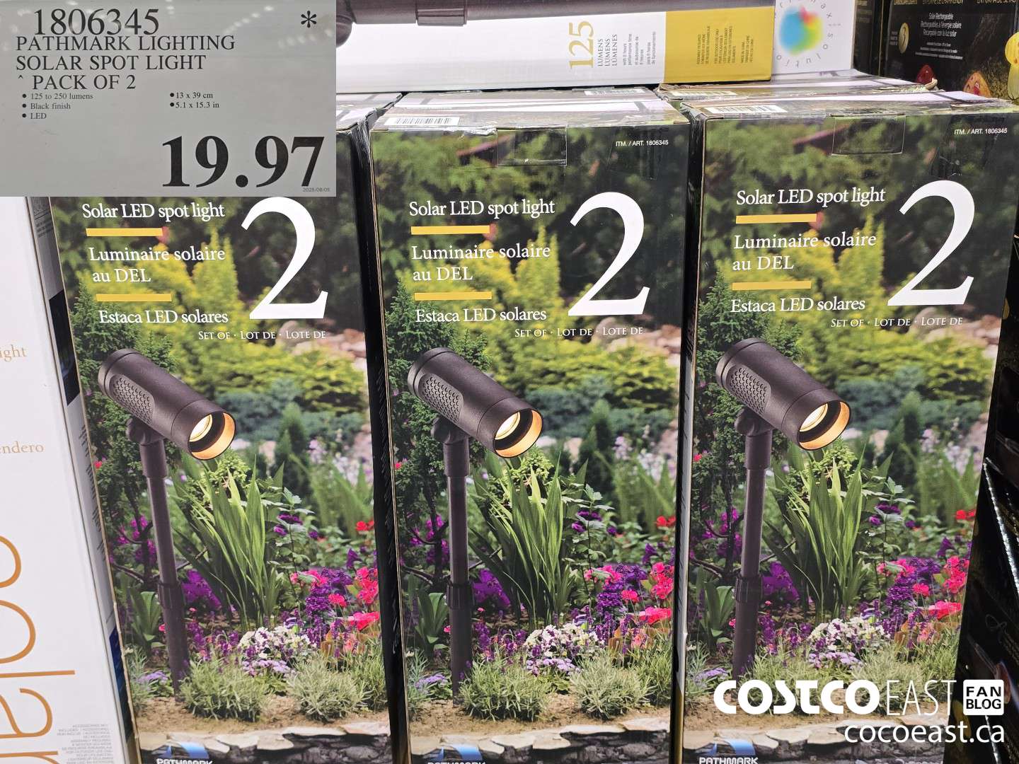 1806345 PATHMARK LIGHTING SOLAR SPOT LIGHT PACK OF 2 $19.97