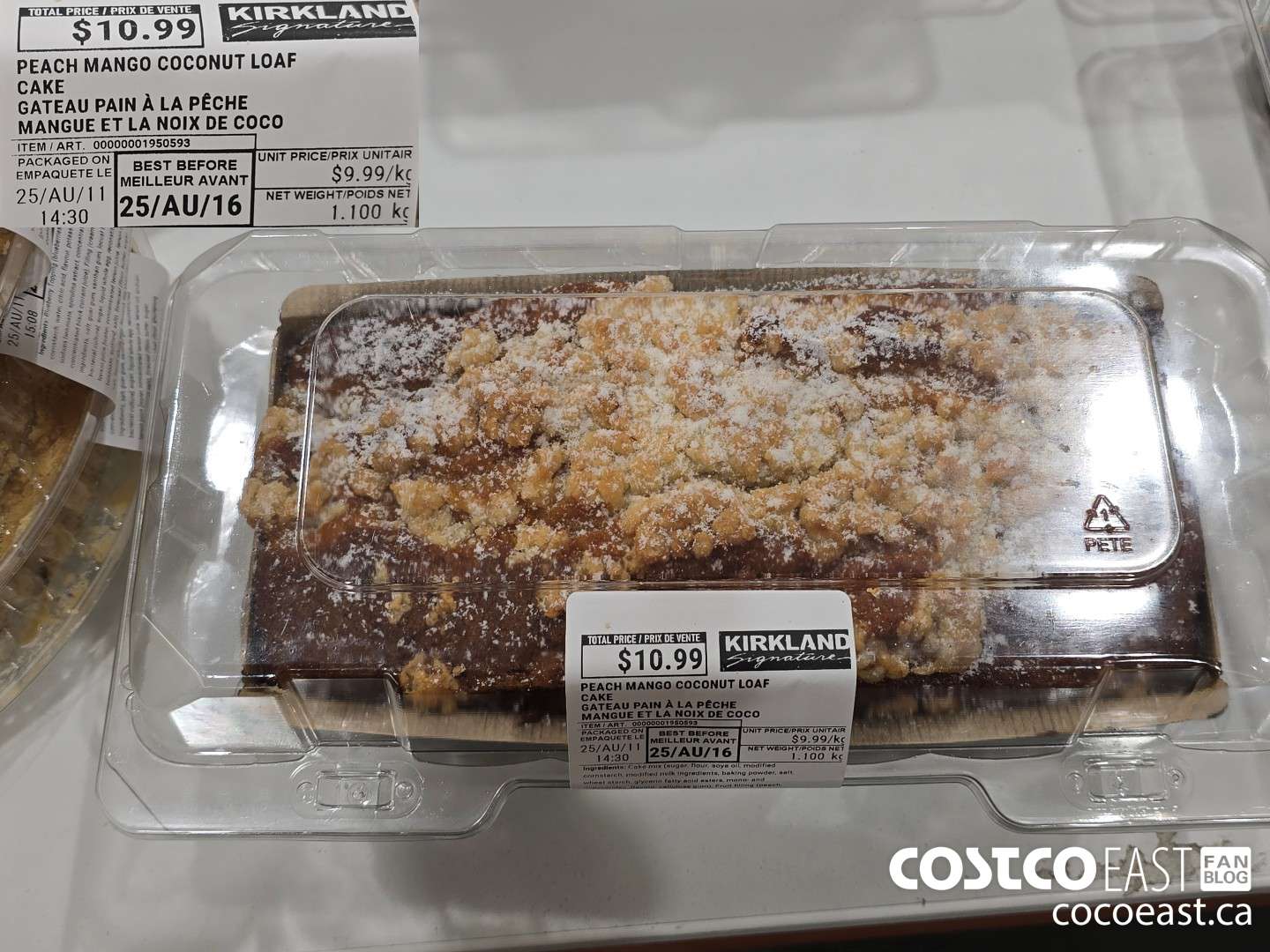 1950593 PEACH MANGO COCONUT LOAF CAKE $10.99