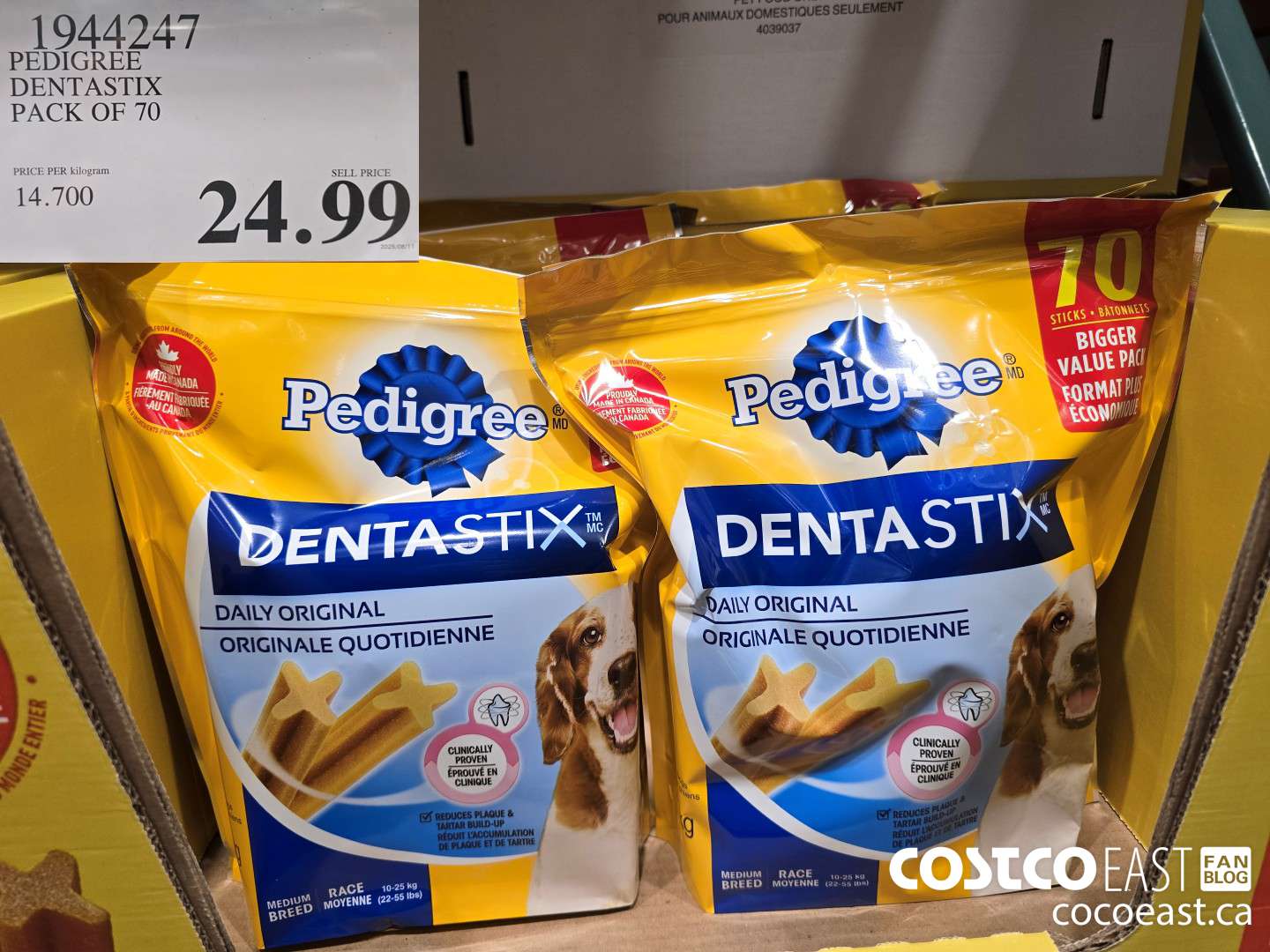 1944247 PEDIGREE DENTASTIX PACK OF 70 $24.99