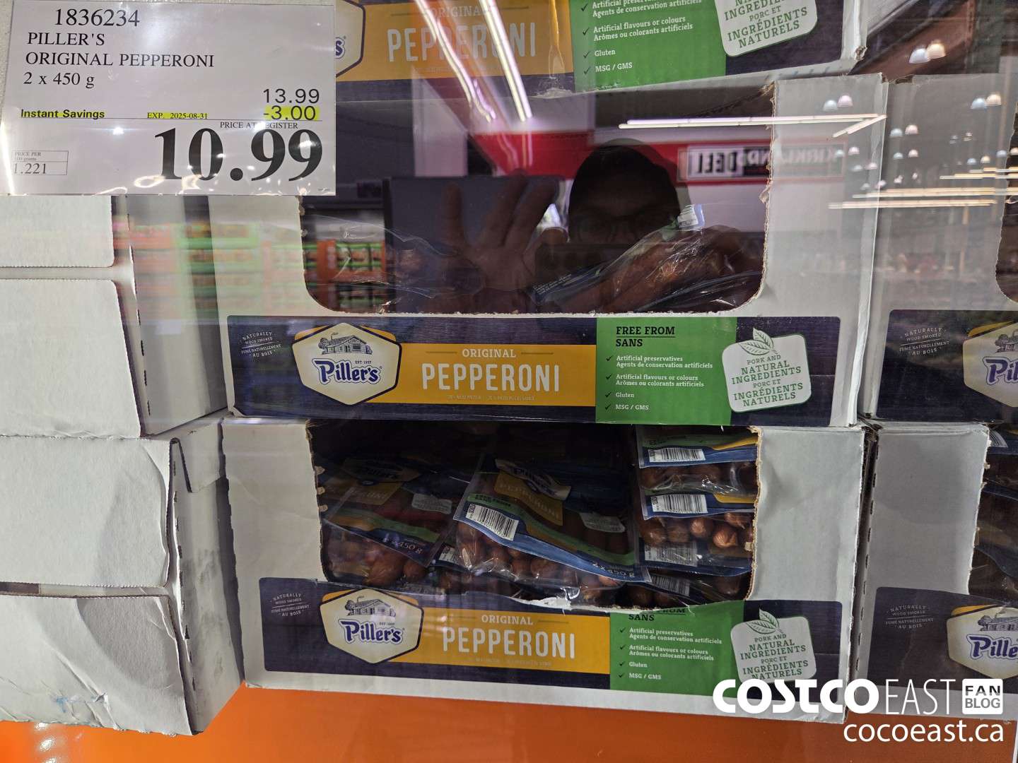 1836234 PILLER'S ORIGINAL PEPPERONI 2 x 450 g ($3.00 INSTANT SAVINGS EXPIRES ON 2025-08-31) $10.99