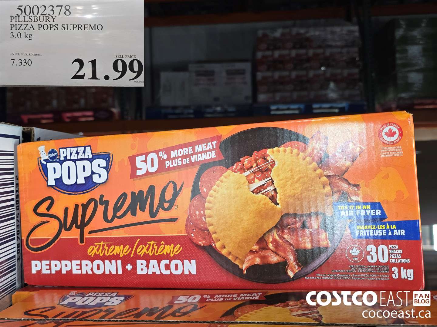 5002378 PILLSBURY PIZZA POPS SUPREMO 3.0 KG $21.99