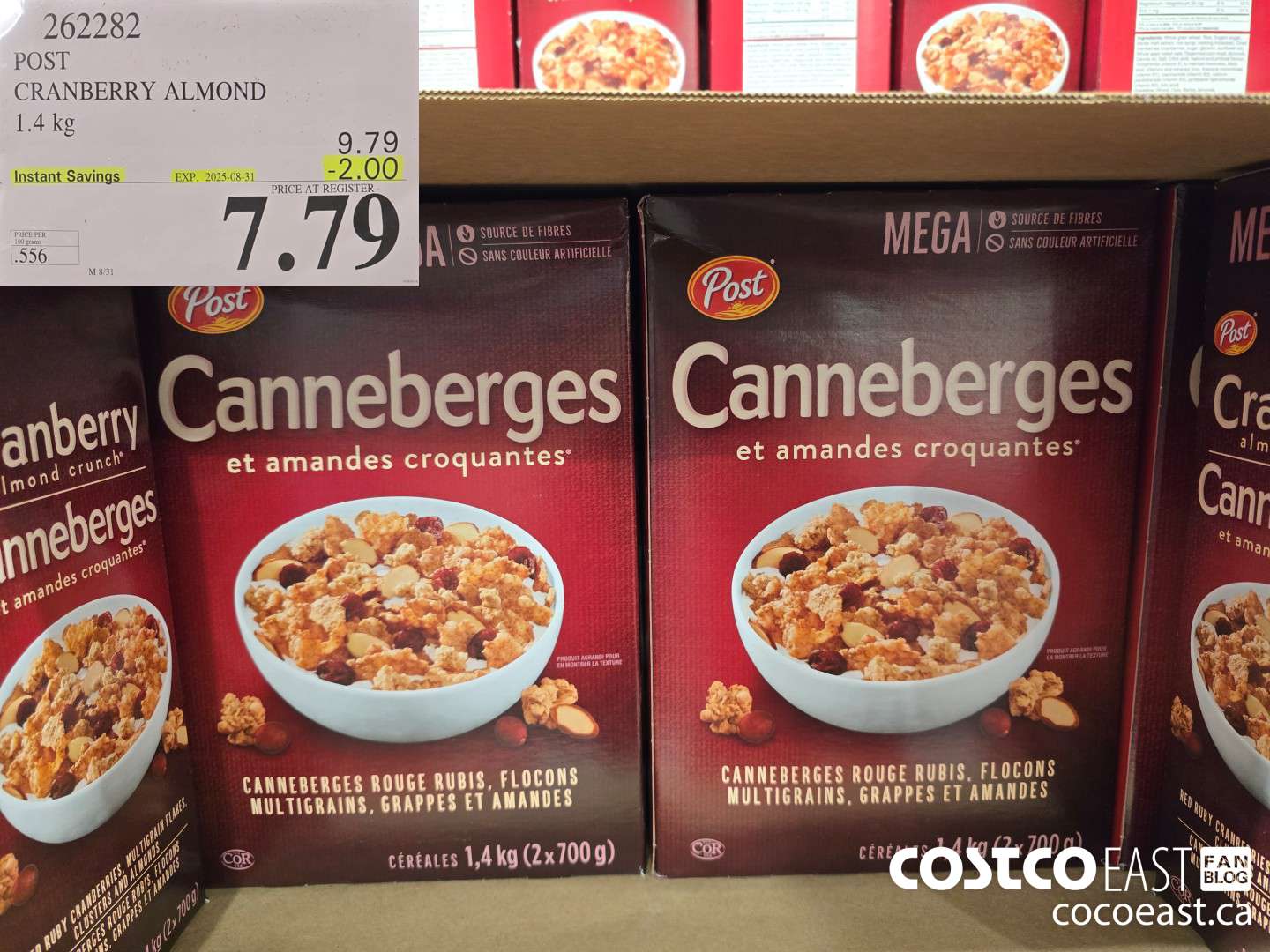 262282 POST CRANBERRY ALMOND 1.4 KG ($2.00 INSTANT SAVINGS EXPIRES ON 2025-08-31) $7.79