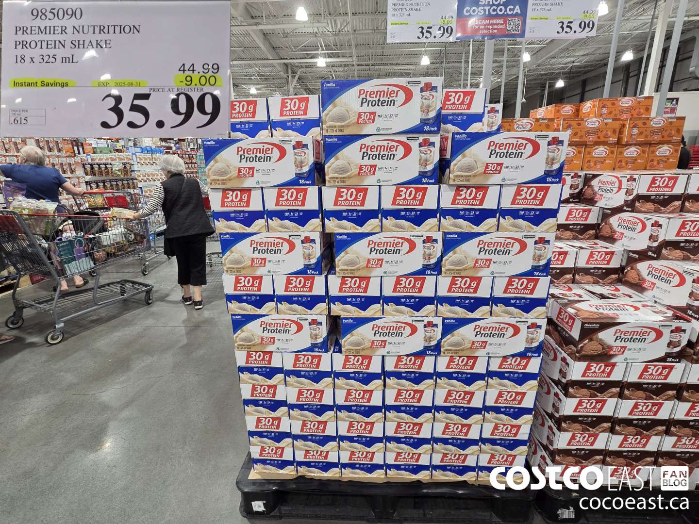 985090 PREMIER NUTRITION PROTEIN SHAKE 18 X 325 ML ($9.00 INSTANT SAVINGS EXPIRES ON 2025-08-31) $35.99