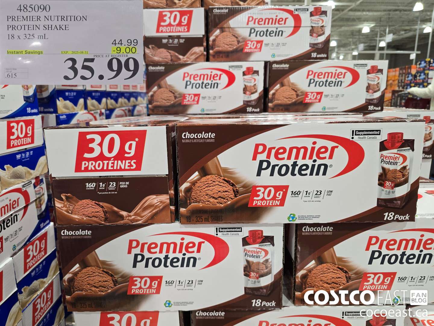 485090 PREMIER NUTRITION PROTEIN SHAKE 18 x 325 mL ($9.00 INSTANT SAVINGS EXPIRES ON 2025-08-31) $35.99