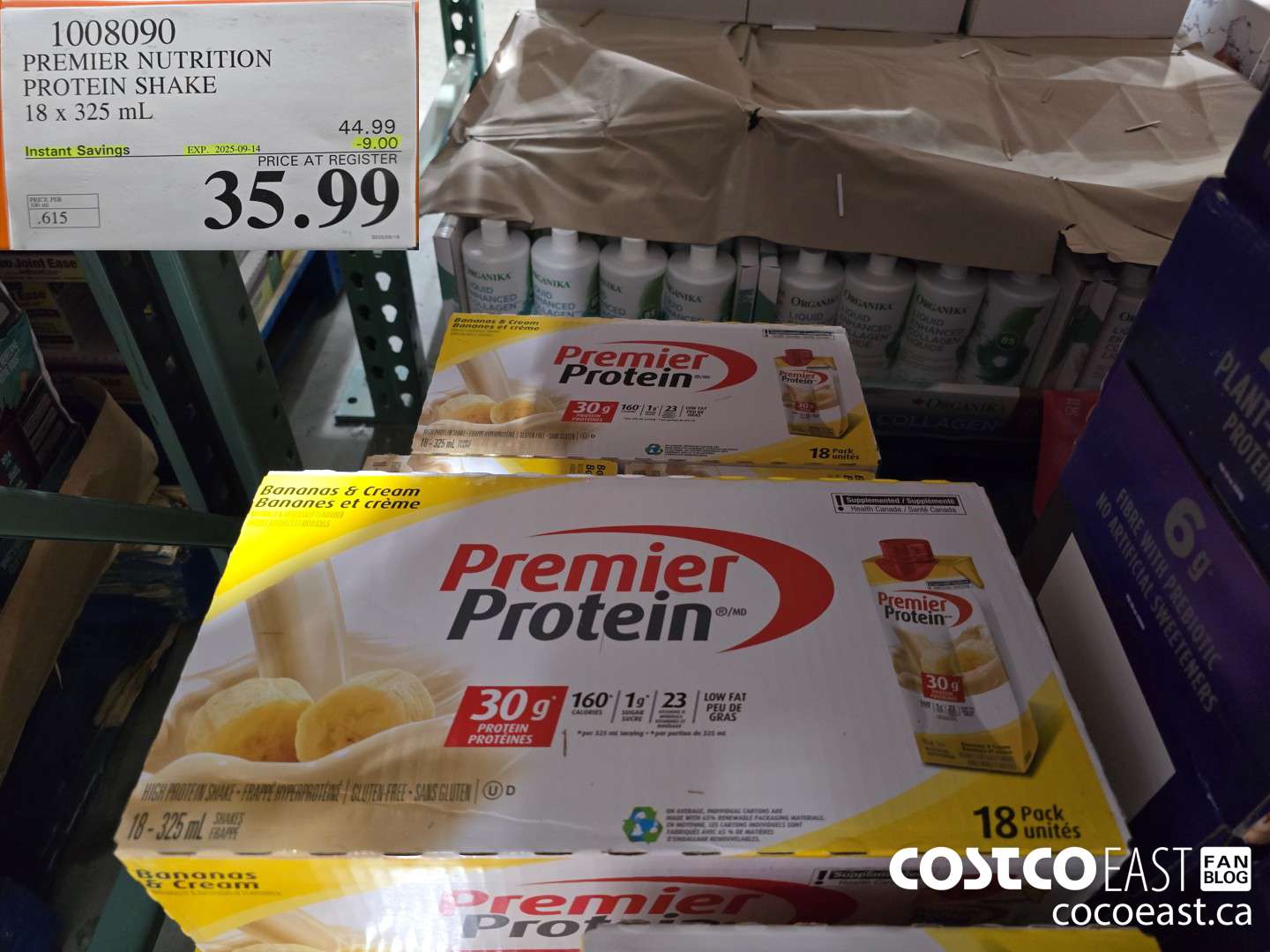 1008090 PREMIER NUTRITION PROTEIN SHAKE 18 x 325 mL ($9.00 INSTANT SAVINGS EXPIRES ON 2025-09-14) $35.99