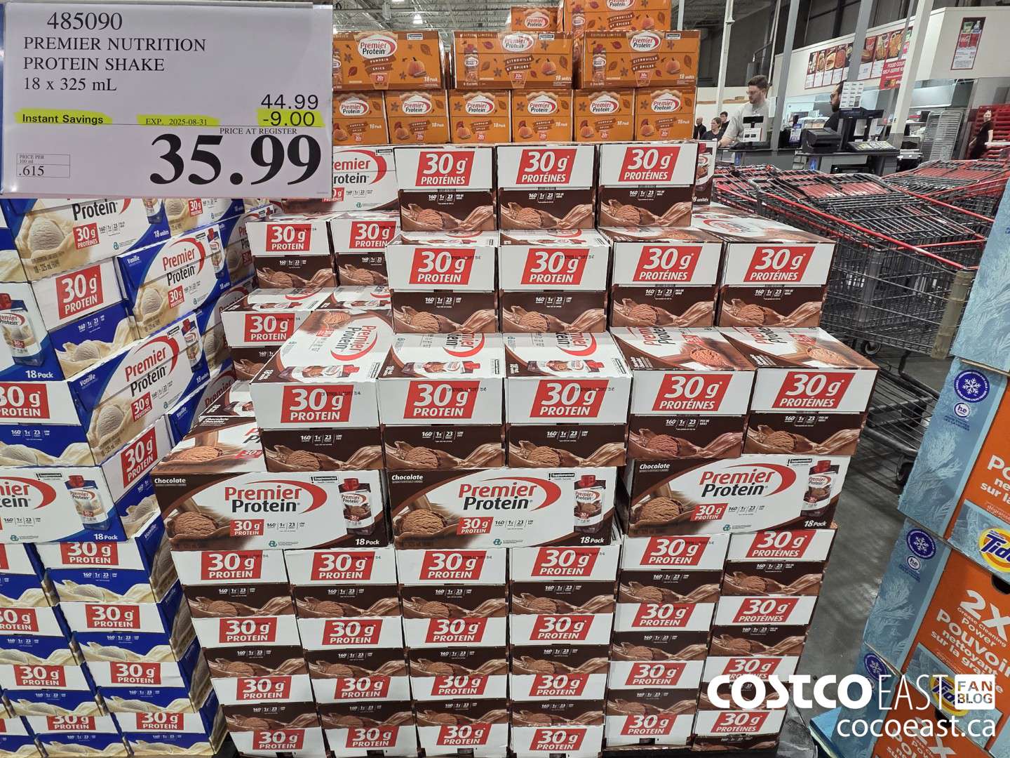 485090 PREMIER NUTRITION PROTEIN SHAKE 18 x 325 mL ($9.00 INSTANT SAVINGS EXPIRES ON 2025-08-31) $35.99