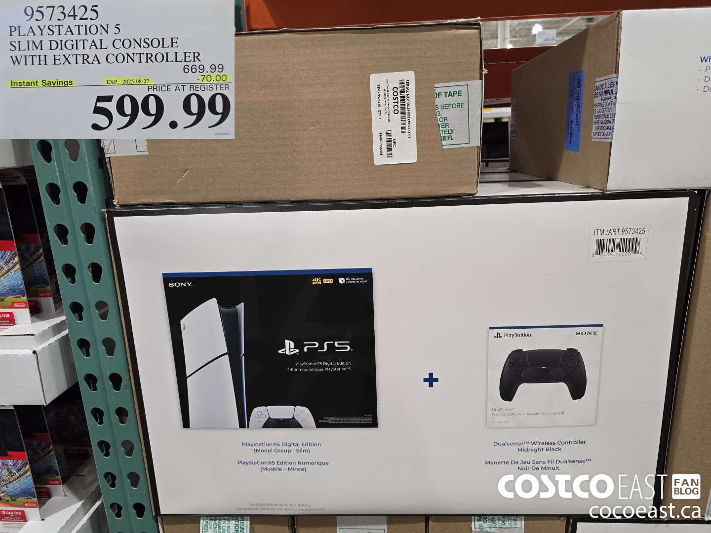 9573425 PS5 SLIM DIGITAL CONSOLE WITH EXTRA CONTROLLER ($70.00 INSTANT SAVINGS EXPIRES ON 2025-08-27) $599.99