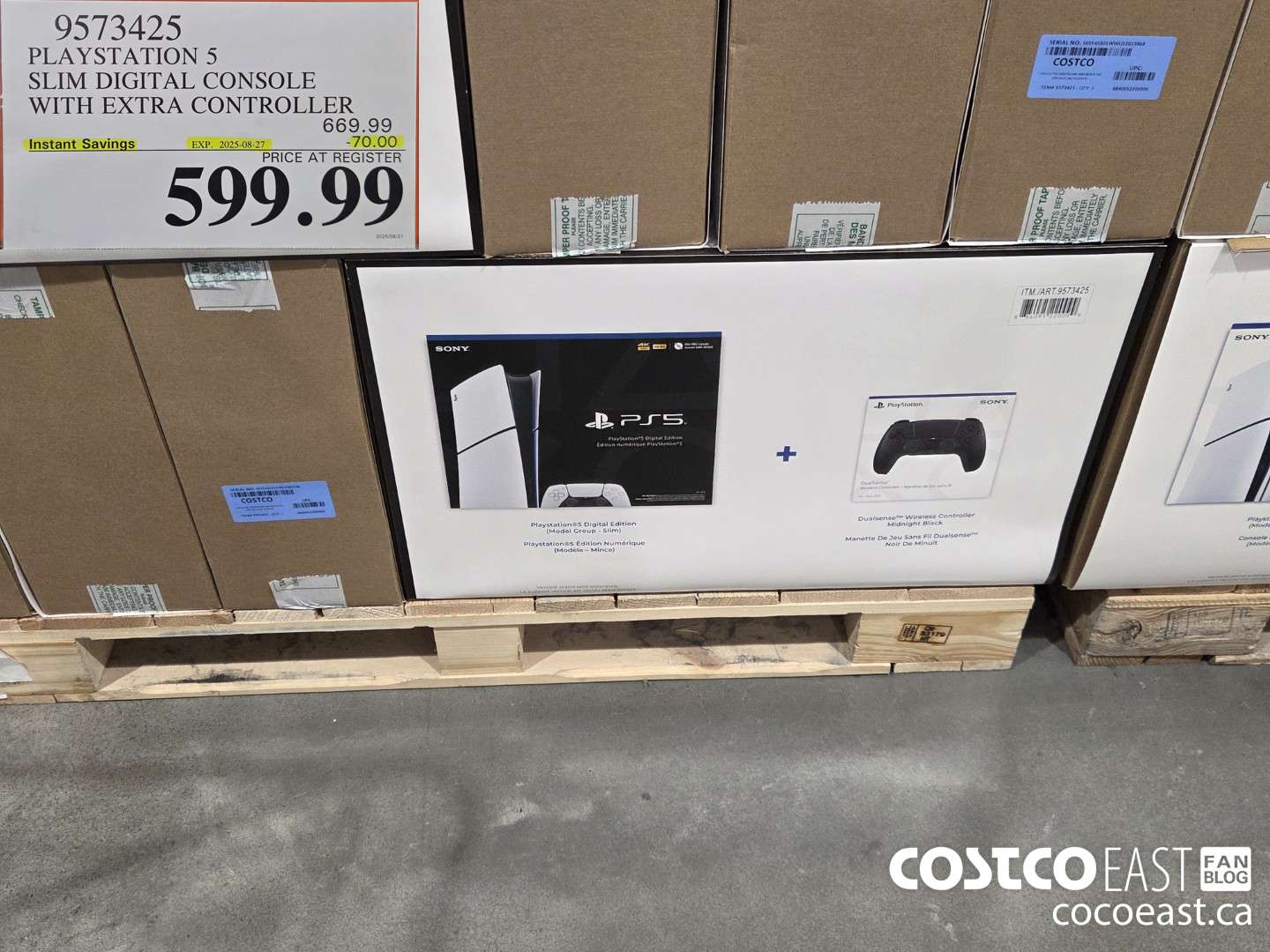 9573425 PS5 SLIM DIGITAL CONSOLE WITH EXTRA CONTROLLER ($70.00 INSTANT SAVINGS EXPIRES ON 2025-08-27) $599.99