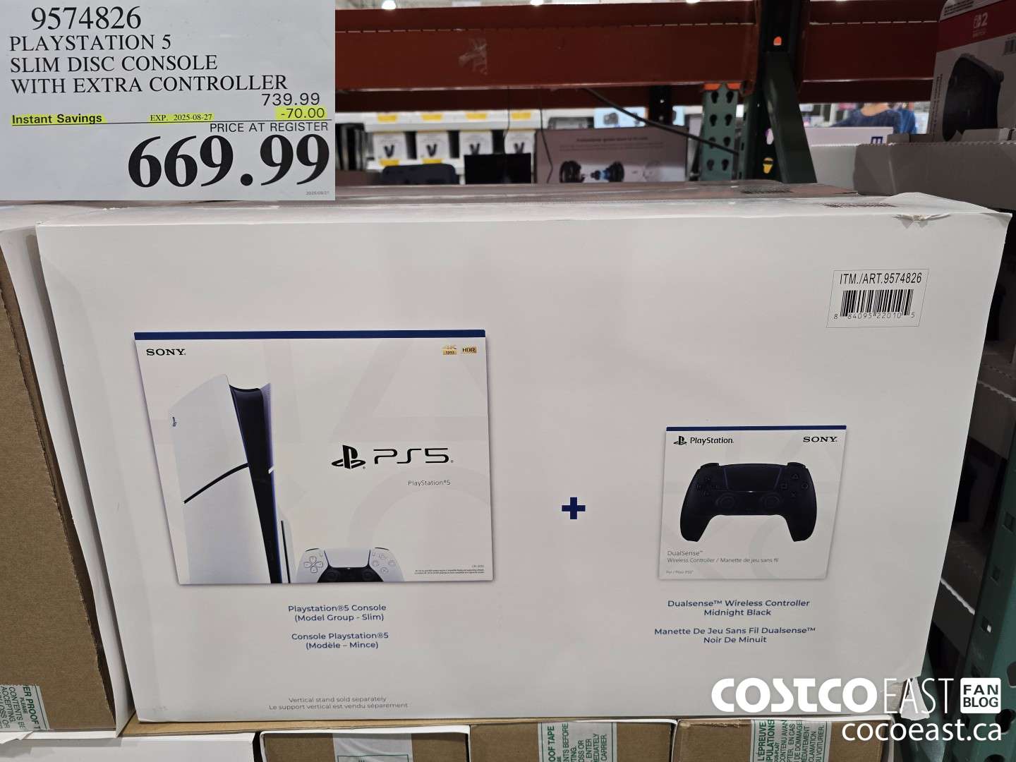9574826 PS5 SLIM DISC CONSOLE WITH EXTRA CONTROLLER ($70.00 INSTANT SAVINGS EXPIRES ON 2025-08-27) $6699.99