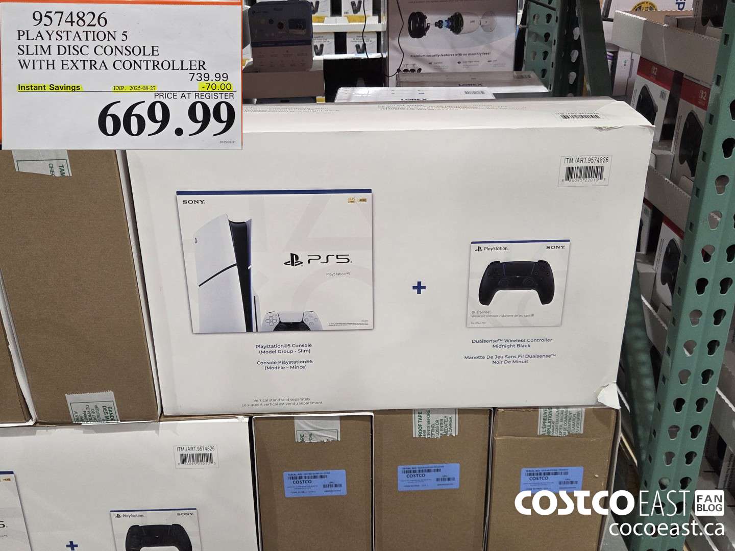 9574826 PS5 SLIM DISC CONSOLE WITH EXTRA CONTROLLER ($70.00 INSTANT SAVINGS EXPIRES ON 2025-08-27) $669.99