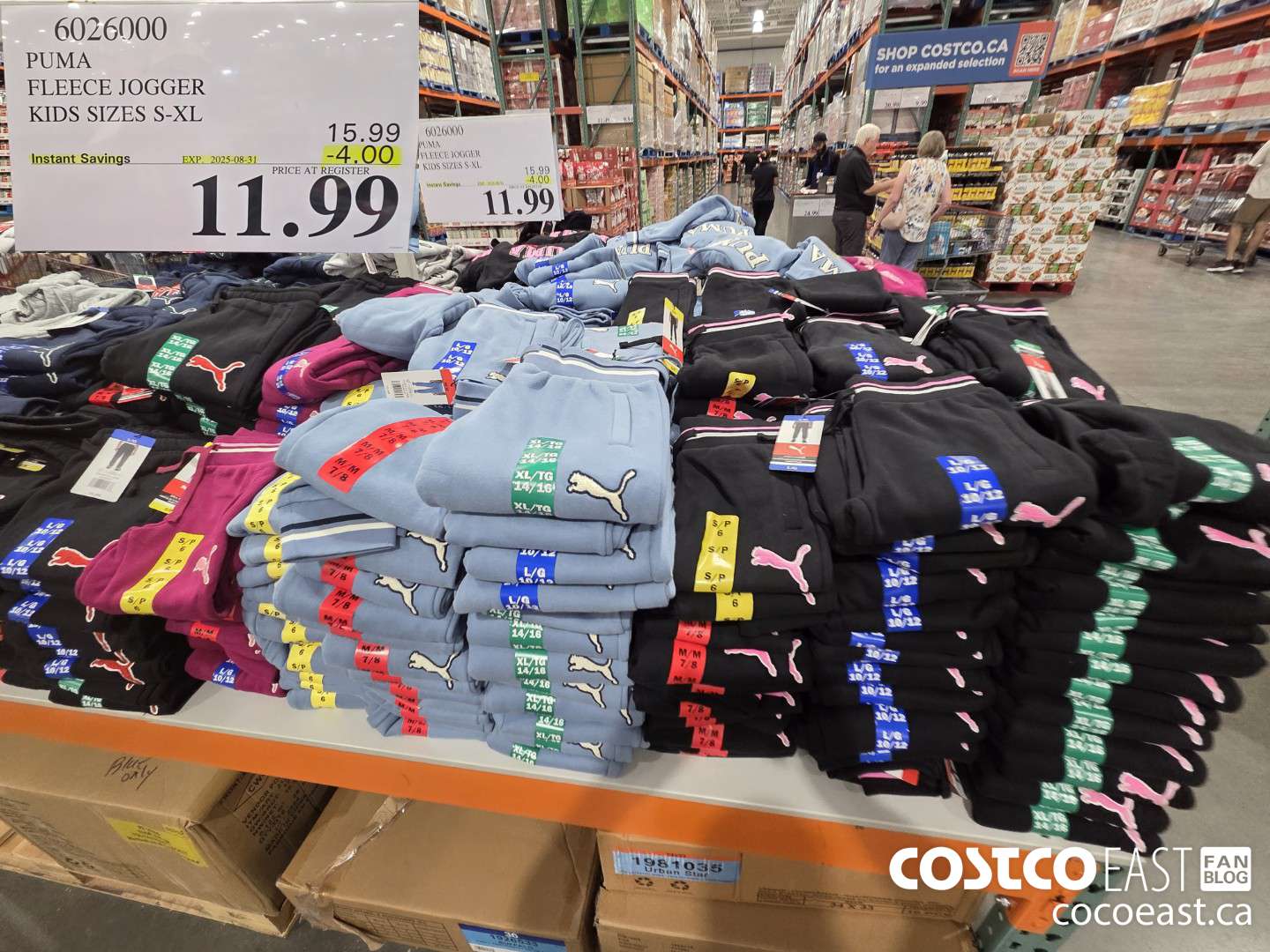 6026000 PUMA FLEECE JOGGER KIDS SIZES S-XL ($4.00 INSTANT SAVINGS EXPIRES ON 2025-08-31) $11.99
