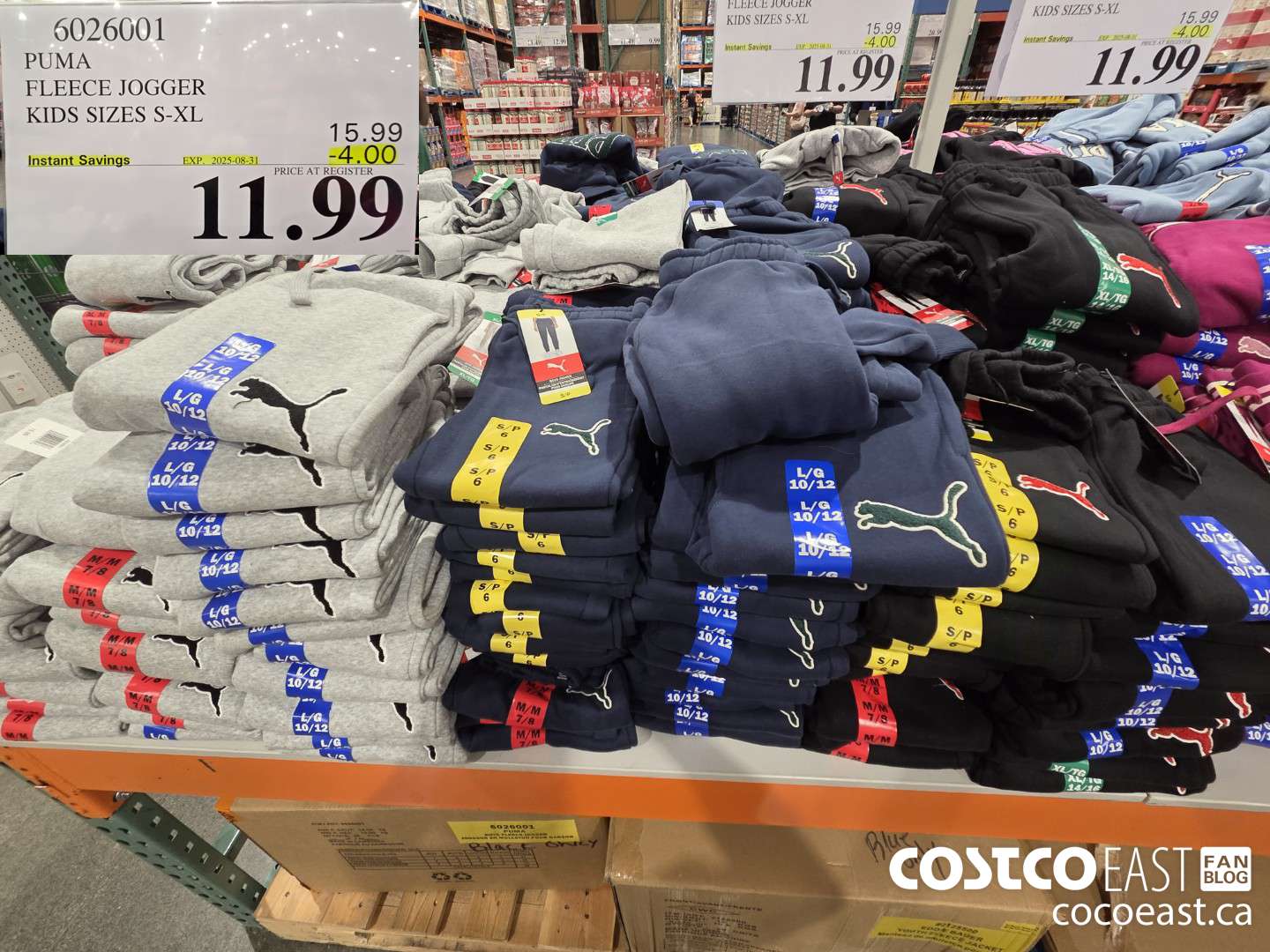 6026001 PUMA FLEECE JOGGER KIDS SIZES S-XL ($4.00 INSTANT SAVINGS EXPIRES ON 2025-08-31) $11.99