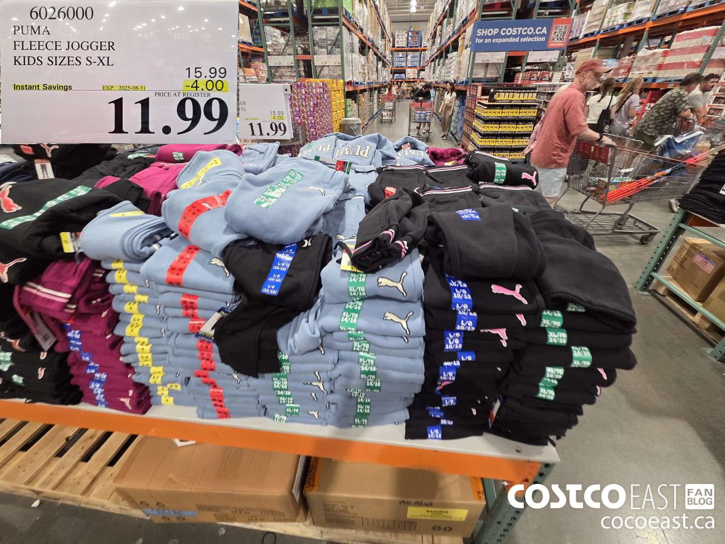 6026000 PUMA FLEECE JOGGER KIDS SIZES S-XL ($4.00 INSTANT SAVINGS EXPIRES ON 2025-08-31) $11.99