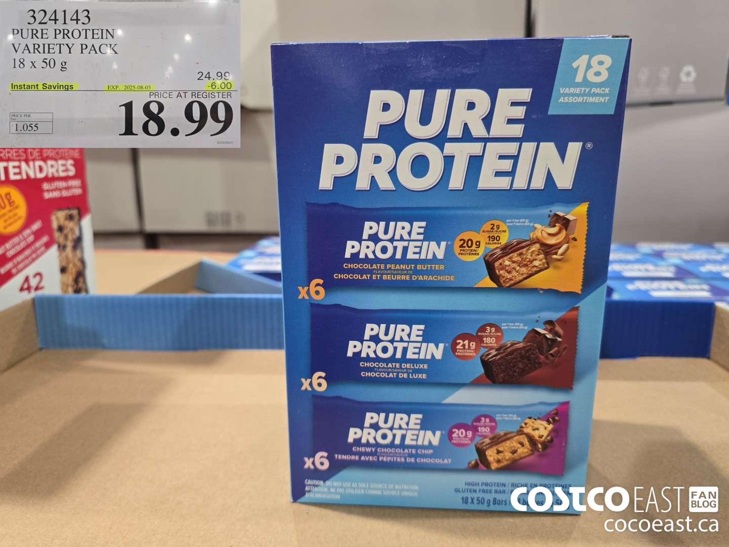 324143 PURE PROTEIN VARIETY PACK 18 x 50G ($6.00 INSTANT SAVINGS EXPIRES ON 2025-08-03) $18.99