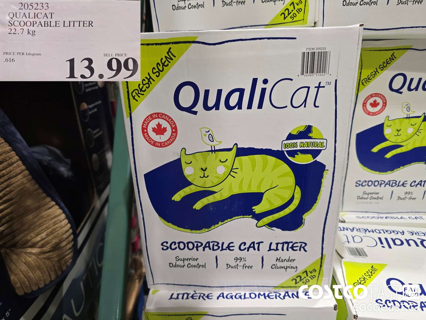 205233 QUALICAT SCOOPABLE LITTER 22.7 kg $13.99