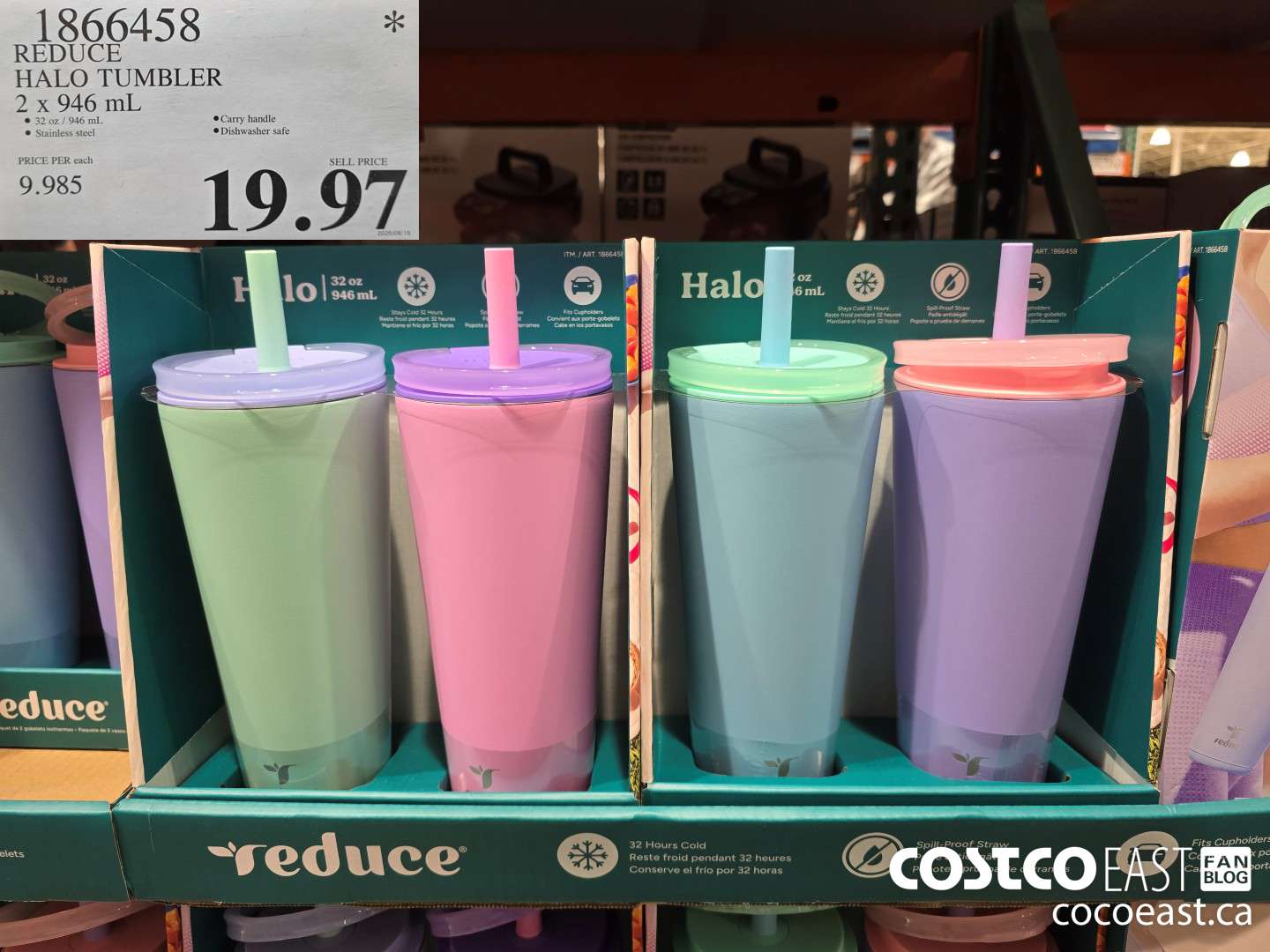 1866458 REDUCE HALO TUMBLER 2 X 946 ML $19.97