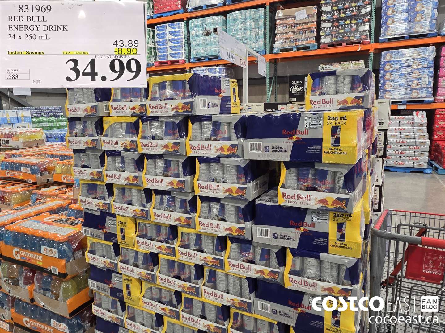 831969 RED BULL 24 x 250 mL ($8.90 INSTANT SAVINGS EXPIRES ON 2025-08-31) $34.99
