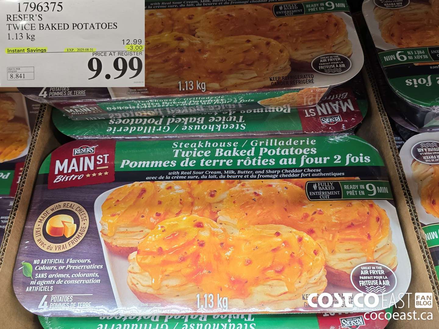 1796375 RESER'S TWICE BAKED POTATOES 1.13 KG ($3.00 INSTANT SAVINGS EXPIRES ON 2025-08-31) $9.99