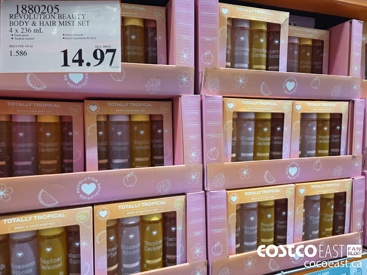 1880205 REVOLUTION BEAUTY BODY & HAIR MIST SET 4 x 236 mL ($14.00 INSTANT SAVINGS) $19.97