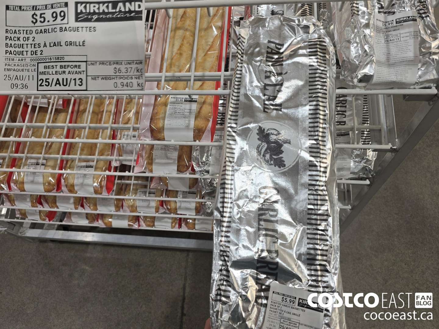 1615820 ROASTED GARLIC BAGUETTES PACK OF 2 $5.99